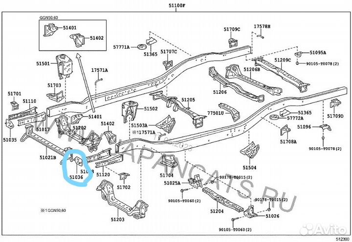Кронштейн Кузовной Toyota 510360K010