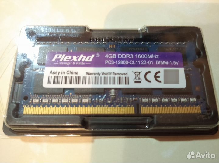 Новая память для ноута ddr3 4gb PlexHD-Hynix