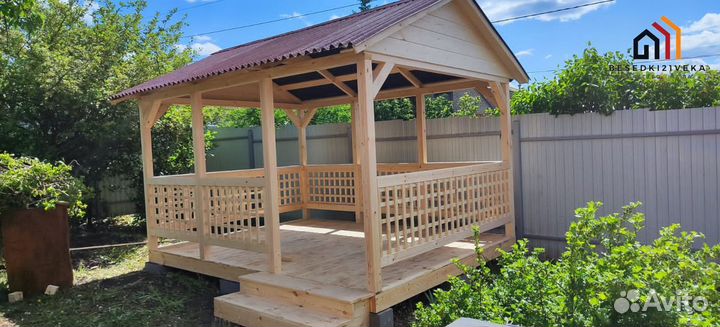 Беседка из ели. Доставка