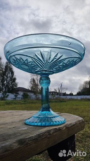 Ваза купоросное стекло