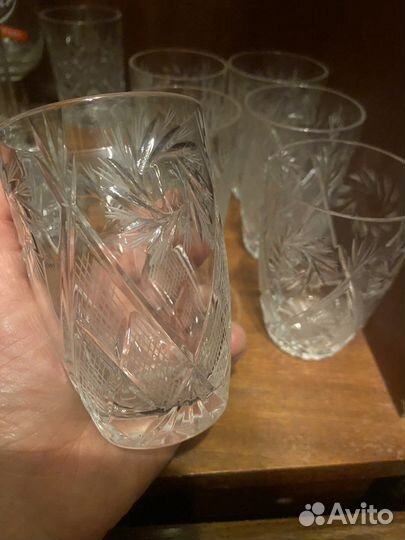 Набор кувшин и стаканы хрусталь СССР