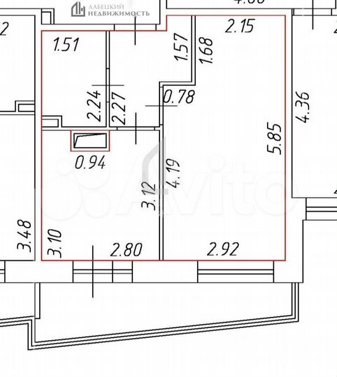 1-к. квартира, 31,1 м², 12/15 эт.