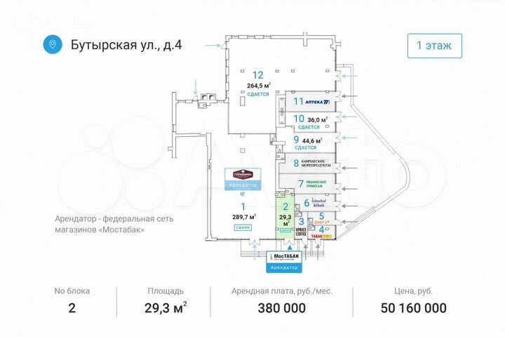 300 м ПСН продажа наул. Бутырской