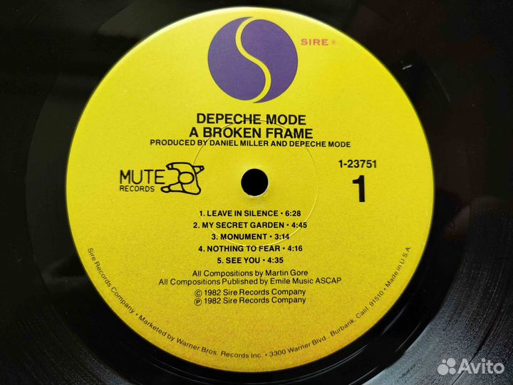 Depeche Mode – A Broken Frame – оригинал US 1982