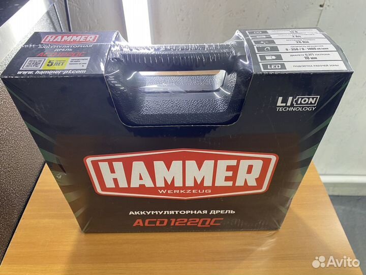 Шуруповерт аккумуляторный hammer ACD122QC