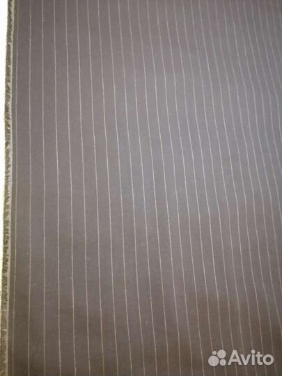 Ткань костюмная чёрн.в полоску.Шерсть.Италия.6,1м