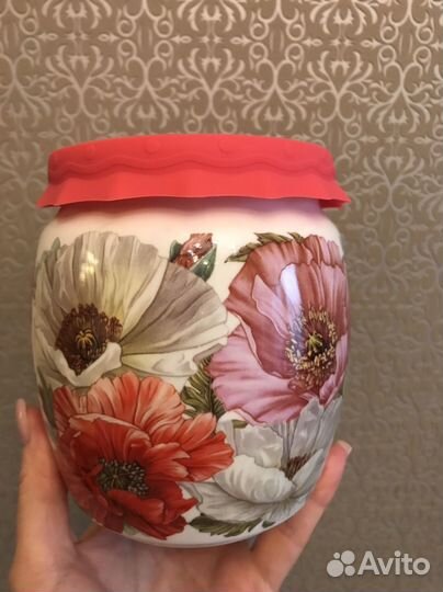 Банка, фарфор, 1л