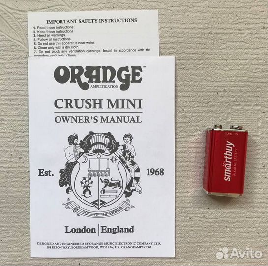 Orange Crush Mini гитарный комбоусилитель