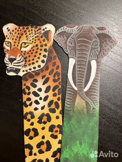 Детские закладки для книг (кожаные)