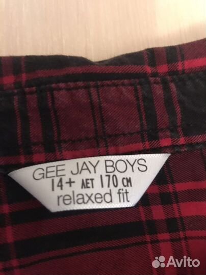 Рубашка в клетку на мальчика 170 размер