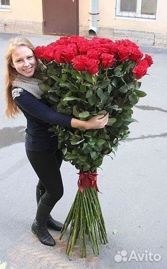 Высокие розы 150 160 170 180 190см доставка Москва