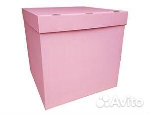 Коробка для шаров 70 см. розовая