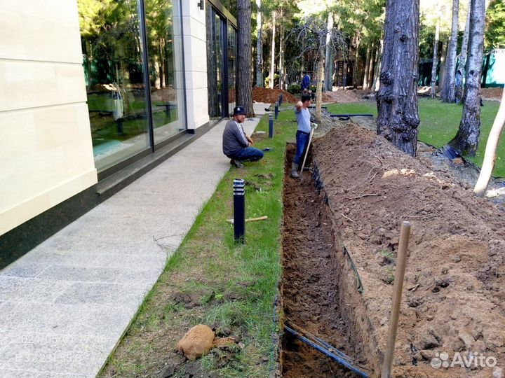 Копка траншей вручную