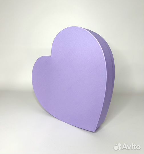 Подарочная коробка Сердце 27х25х5 см Сиреневая