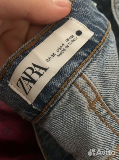 Джинсы zara 36 широкие