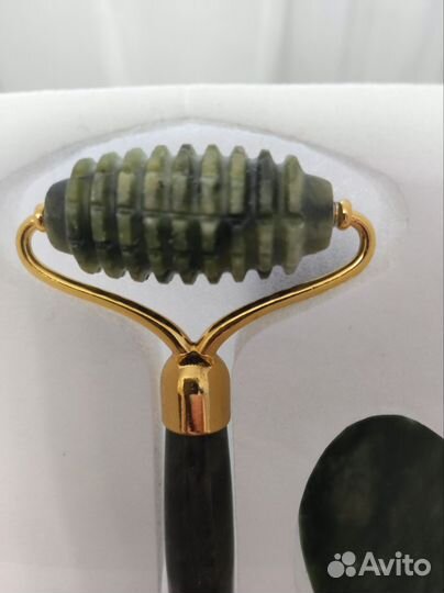 Скребок гуаша и роллер двусторонний, набор