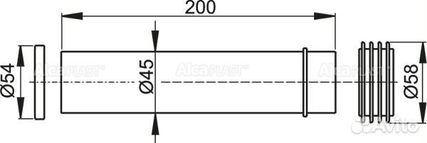 Прокладка + патрубок Alcaplast M901