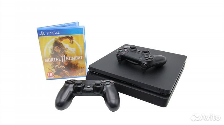 Ps4 Slim 1 Tb (22XX) + 2 геймпада+Mortal Kombat 11