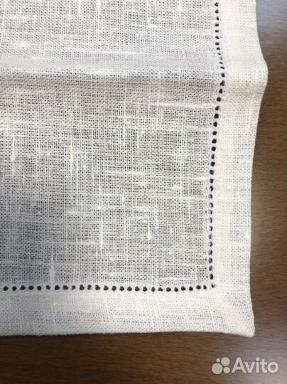 Салфетка льняная с мережкой