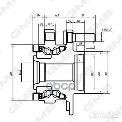Ступица с подшипником nissan tiida 07-11 пер. G