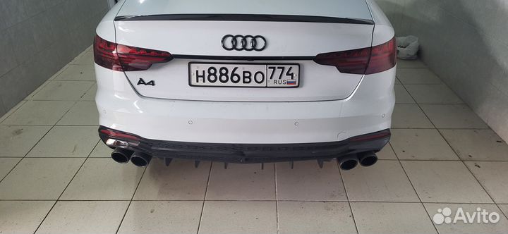 Диффузор заднего бампера audi a4 b9 рест