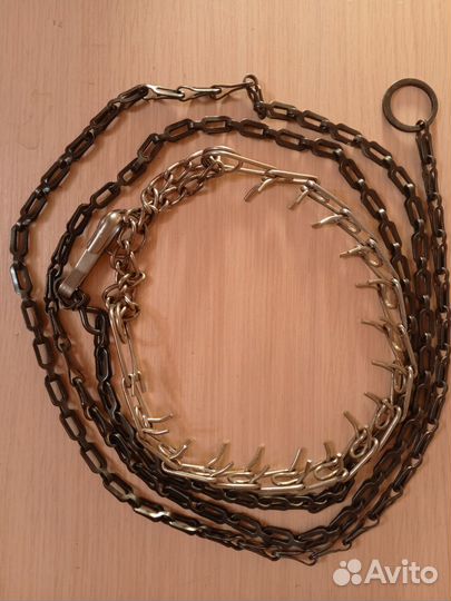 Парфосный (строгий) ошейник с цепью для собак