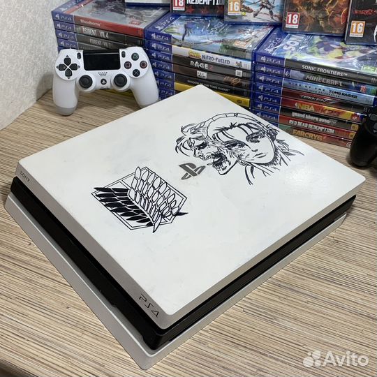Sony PlayStation 4 Pro 1TB С Принтом Белая