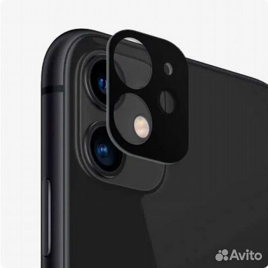 Защитное стекло камеры iPhone 11 крышка черный