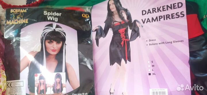 Костюм женский вампира парик Хеллоуин р. 50-52