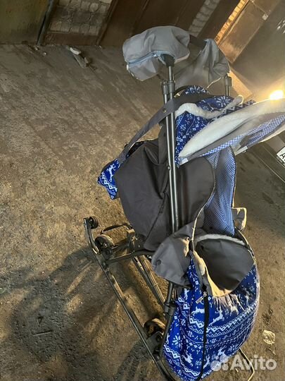 Детские санки коляска