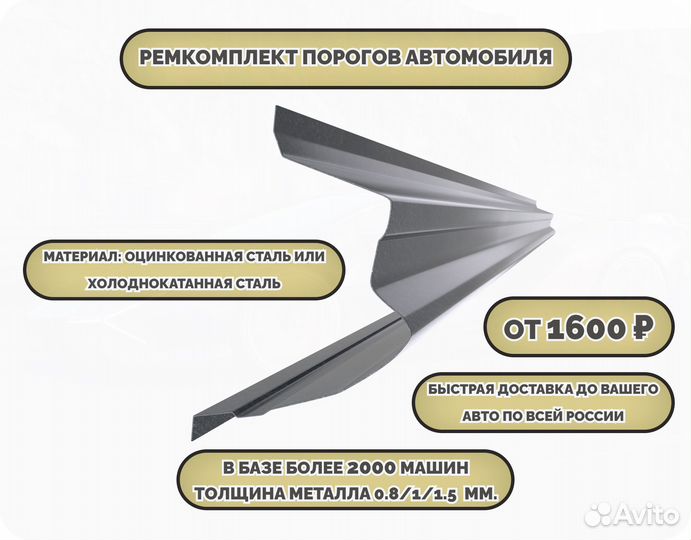 Ремкомплект порогов на автомобиль