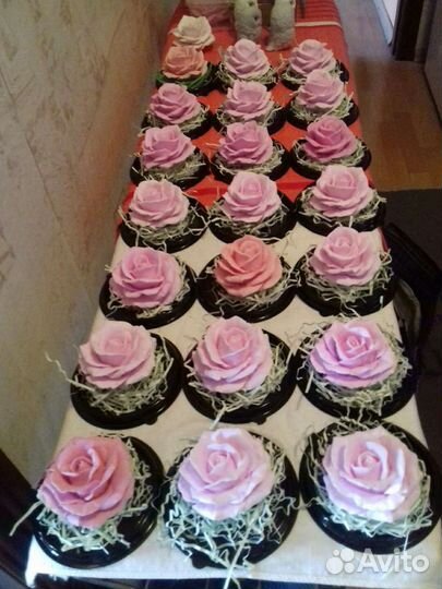 Роза в куполе. Букеты. Мыло ручной работы