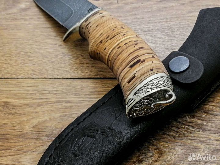 Нож Егерь из дамасской стали