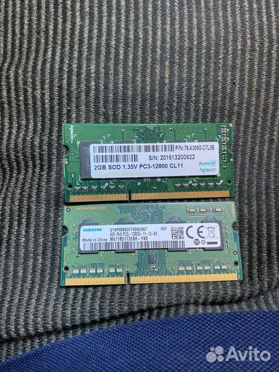 Оперативная память для ноутбука ddr 3 4 gb + 2 gb