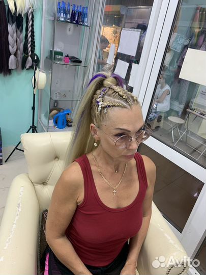 Афрокосы, Афрохвост, Боксерки, косы с канекалоном