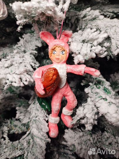 Ватные игрушки на ёлку