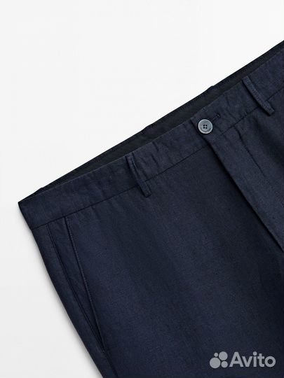 Брюки из 100% льна Massimo Dutti