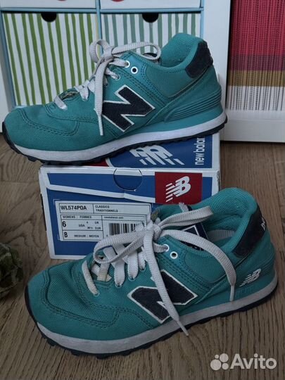 New balance 574 бирюзовые