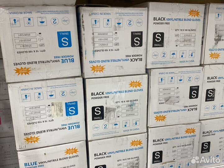 Перчатки винил+нитрил