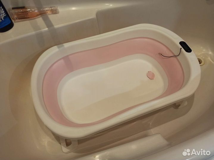 Ванночка для купания складная с термометром