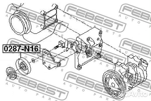 Ролик натяжной ремня кондиционера (nissan primera