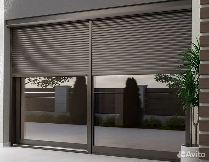 Роллеты (рольставни) в коричневом цвете