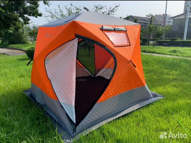 Палатка зимняя трехслойная 240х240.Палатка автомат