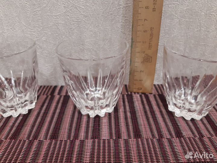 Набор 9 стопок из белого/цветного хрусталя