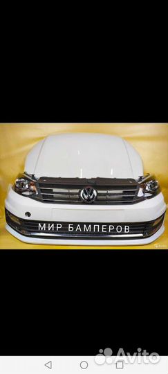 Бампер volkswagen polo 2015 - в цвет белый