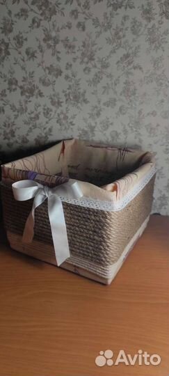 Корзинка из джута