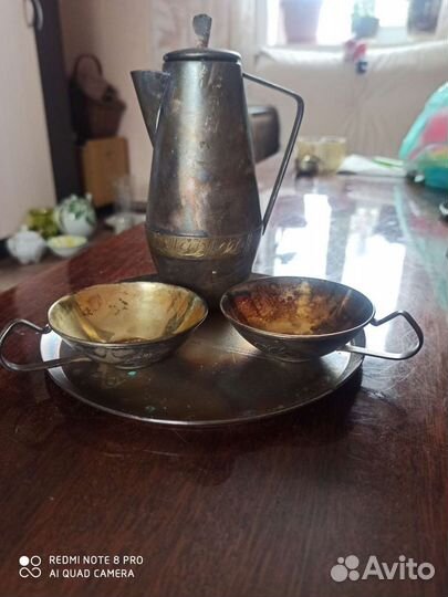 Кофейный сервиз СССР мельхиор