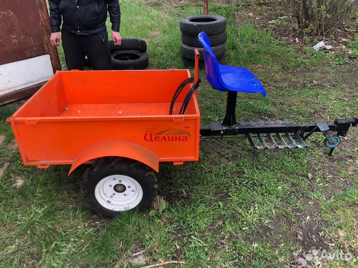 Мотоблок-культиватор с прицепом