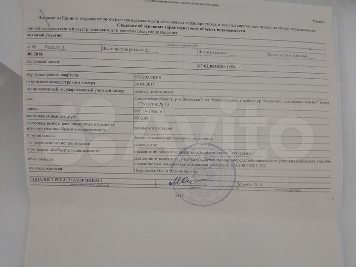 Участок 6,61 га (СНТ, ДНП)