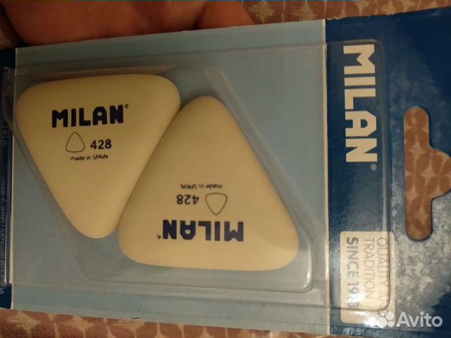 Ластик Milan, Зажимы 19 мм, закладки, канц.тов